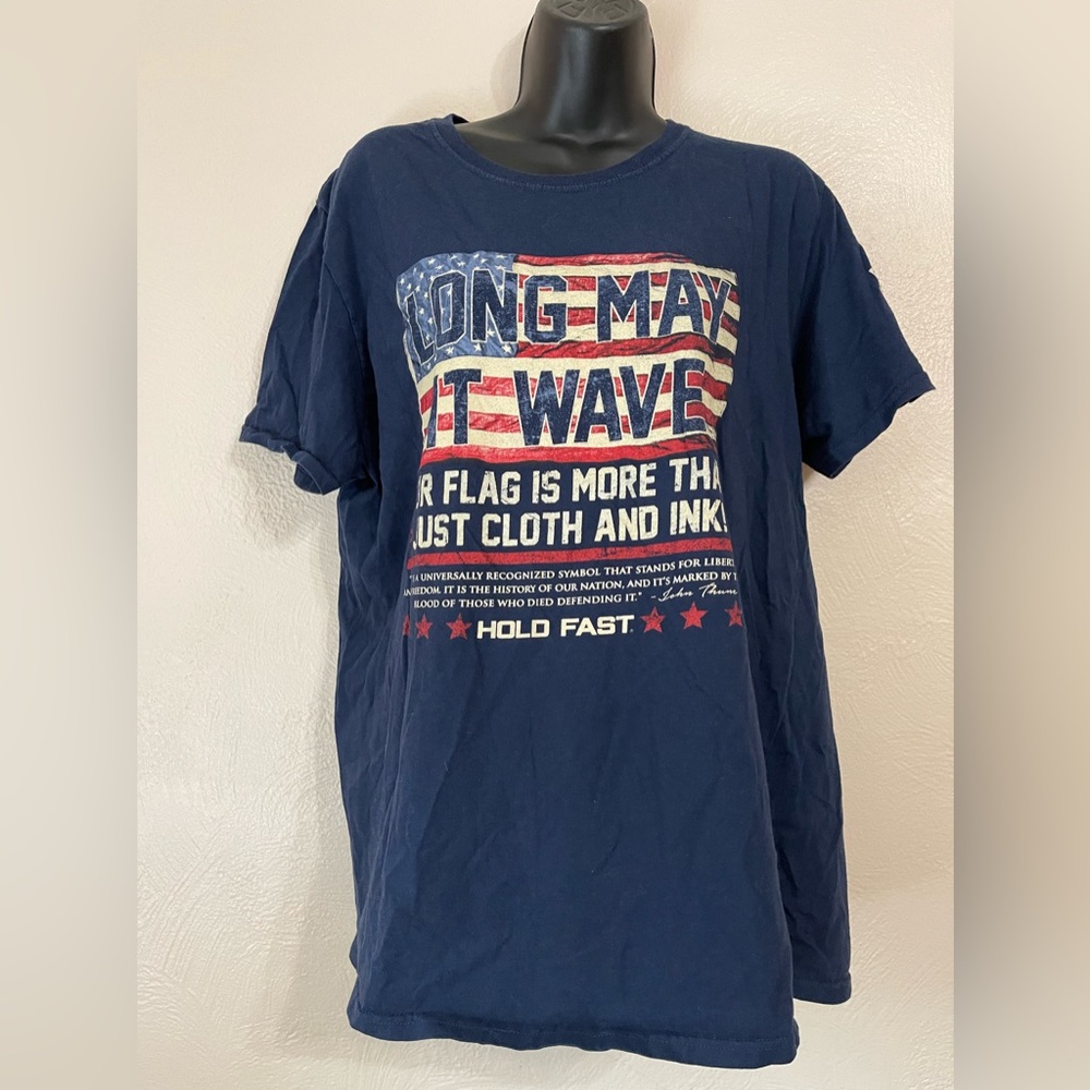 Hold Fast, American Flag shirt, size large.